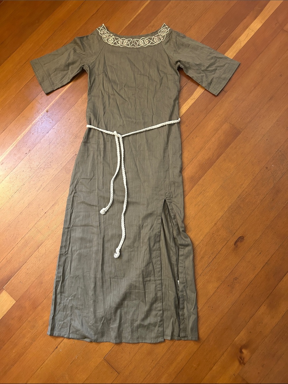 Celtic Fusion Design Viking Medieval whimsygoth ritual goddess dress linen